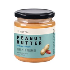 포레스티 무첨가 땅콩버터 260g 1병 국내제조 무가당 피넛버터 가장 최근 제조된 상품으로 발송됩니다., 1개