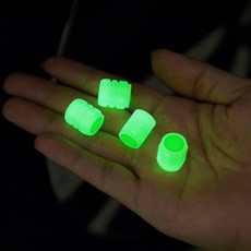 오토바이 밸브캡 야광 타이어 자전거 공기압 자동차휠 공기마개, 1개