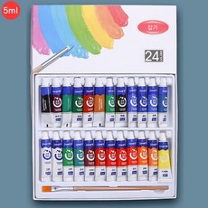 마스터 42 색 수채화 안료 36 솔리드 전문 예술 휴대용 플라스틱 박스 초보자 손으로 그린 그림 가우치 어린이 용품 페인팅 도구 세트, 11. 가우치 안료  24 색  5ml/핀