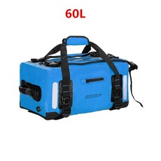 40L 60L 90L 오토바이 드라이 더플백 PVC 러기지 수납 가방 배낭 비치 래프팅 여행 캠핑 하이킹 수영 카약 가방, 60L-Blue