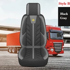 가죽 대형 트럭 버스 시트 용 고강도 쿠션 커버, 1개, B-Black Gray, 상세설명참조