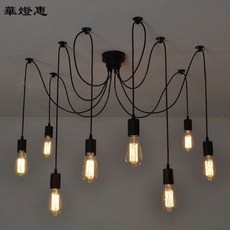 華燈惠 復古工業風天女散花蜘蛛愛迪生吸頂燈吊燈店面服飾燈LED, 6燈