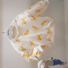 아가방 봄 베이비페어 컬러귀욤 유아 아기 맨투맨 티셔츠 / 크림 노랑 치타 루즈핏 상의 어떤 바지에도 찰떡 매일 입기 좋은 티셔츠