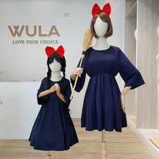 WULA 烏拉 琪琪連身裙含蝴蝶結髮飾 宮崎駿動漫主題cosplay服裝