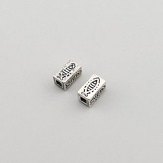 비즈톡 [SVP-06-07]순은펜던트 실버925 물고기사각통과형 6.5x3.7mm (내경1.7mm) 1개