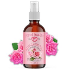 Natural Born Oils 118.3ml(4온스) 로즈 워터 하이드로졸 100% 순수 및 천연 스팀 증류 페이셜 토너 클렌저 스프레이 포함