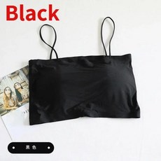 편안한 허리 뷰티 백 랩 가슴 튜브 탑 소녀 스틸 링 없음 캐미솔 브래지어 속옷 새로운 여성 단순, 2)Black