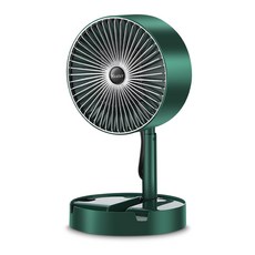 迷你便攜 靜音速熱 手機支架底座設計 180度旋轉送風, 綠色, 伸縮折疊暖風機