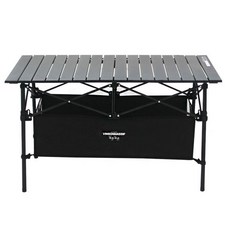 빈슨메시프 경량 폴딩 와이드 테이블 백패킹 피크닉 차박 캠핑테이블 L 블랙