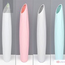 플라스틱 화병 꽃병 타원형 미니화병, 화이트