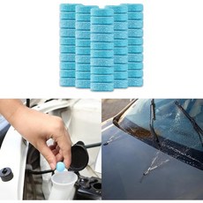 50개 차량용 앞유리 세척제 정제 세척액 와이퍼 액체 고형 발포 농축 주방 유리창 세척용 USA, 50개 차량 앞유리 세척제 정제 세척액 와이퍼 액체 고