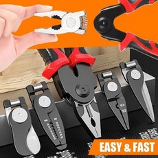5 in 1 펜치 세트 5개의 교체 가능한 툴 헤드가 있는 다용도 공구 키트 - 와이어 스트리퍼 크림핑 펜치 케, 1개, 기타