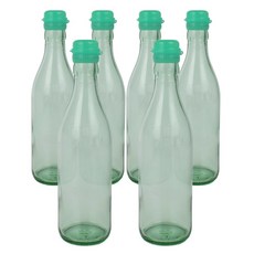 가인글로벌 청색 기름병350 유리병 참기름병 용기, 청록, 6개, 350ml