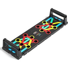 [ 786292 ] 네이세이 푸시업 보드 4가지 색상 영역이 있는 다기능 필라테스 ABS 플라스틱 블랙, 16 구멍