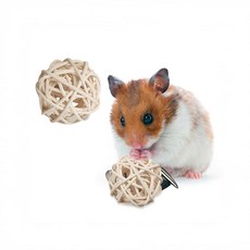 햄스터 등나무공 터그놀이 악세서리 토끼 하우스 흥미유발 장난감, 1-햄스터공3cm