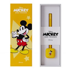 깎지 않는 연필 자이 탄소펜 디즈니 시리즈 무한연필, 스탠드 미키 옐로우, 1개