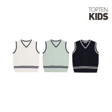 탑텐 TOPTEN 공용) 케이블 스웨터 베스트 MKF1ES3201-IC 554017