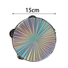 奧爾夫雙排鐳射鼓6寸8寸10寸鈴鼓兒童樂器樂隊伴奏手鼓打擊類樂器, 1個, 如圖所示, 6英寸15釐米單排鐳射鼓