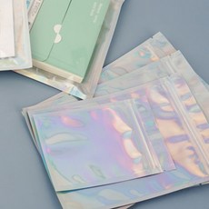 모아샵 홀로그램 지퍼백 개별포장, 8.5x13cm