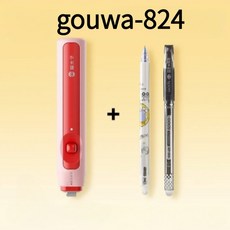 gouwa-824 전동 온열 고무 지우개 연필 지우개 자동 클리너, 1개, 핑크(펜2개 증정)