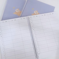 고객관리 네일샵 병원 헤어샵 미용실 예약노트 매출장부 150page 파스텔무지표지, 핑크, 화이트