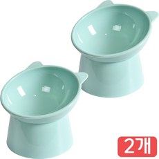 에쉬울프 강아지밥그릇 파스텔 강아지 고양이 애견 밥그릇 물그릇 식기 1+1, 민트, 1개