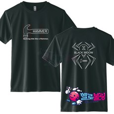 햄머 - 빅로고 블랙위도우 라운드 볼링 티셔츠 [블랙/화이트]