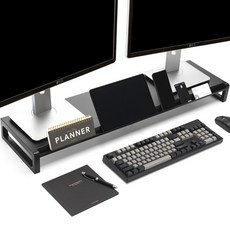 스톤힐 MS-01 멀티홈 메탈 와이드 모니터 받침대 (폰 태블릿 거치형), 1개, 블랙 ( 900_8)