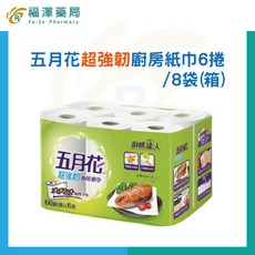 五月花 超強韌 廚房紙巾 60張X6捲, 1個
