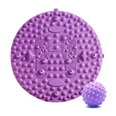 天天GO 腳印指壓板 凸點筋膜球組合 磁石指壓板 超慢跑指壓板 腳底按摩 55公分指壓板 超慢跑墊 有氧運動, 升級貼合足部【夢幻紫】+凸點筋膜球, 1個