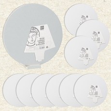 뮤즈 프레임없는 면천 캔버스보드 원형 C1사이즈 16cm 10개입, 1세트