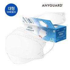 [애니가드] 네오 방역용 마스크 KF94 대형 화이트 (25매 X 4팩) 100매, 4개, 25개입