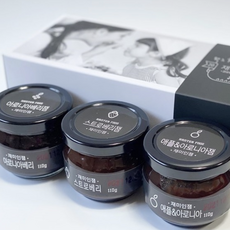 스트로베리 딸기 잼 안심 간식 아로니아베리 애플 무설탕 올리고당, 110g, 3개