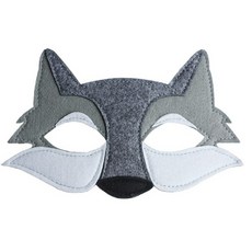 大野狼面具 萬聖節變裝派對兒童角色扮演毛布料面具