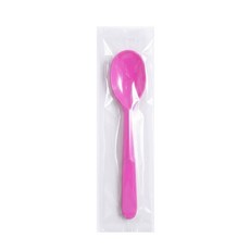 이로울생활 일회용 아이스크림 스푼 핑크 12cm, 100개, 1개입