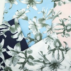 면 60수 고밀도 나팔플라워 4종, 155cm x 90cm 1마, 스카이, 1개