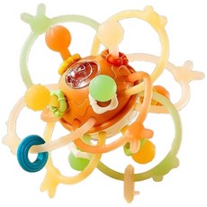 【寶寶超喜歡的手搖鈴】曼哈頓手抓球 固齒器 矽膠固齒器 嬰幼兒益智 咬咬球 手搖鈴, single color, 1個, single product