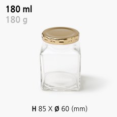 유리병(180g)사각, 1개