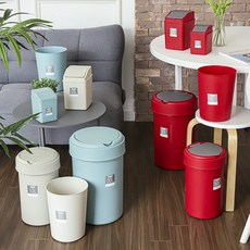 스윙 화장실 인테리어 휴지통 20L 종량제 쓰레기통, 코멕스 클린 종량제 휴지통 20L 베이지