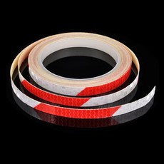 1cm * 8m 자전거 스티커 반사 테이프 형광 경고 MTB 스트립 사이클링 헬멧 오토바이 스쿠터, Red, 1)노란색