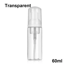 30/50/60/80 ML 플라스틱 포밍 병 비누 무스 액체 디스펜서 거품 샴푸 로션 샤워 젤 폼 펌프 화장품 병, 01 플라스틱, 07 60ml transparent