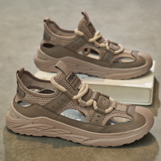 男士夏季鏤空透氣涼鞋