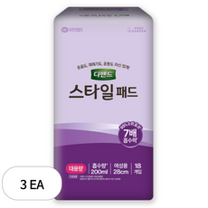 디펜드 여성용 스타일 요실금 패드 대용량, 18개입, 3개