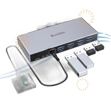 SUIDEK HDMI 선택기 셀렉터 KVM 스위치 1개 모니터 2개 컴퓨터 4K 60Hz USB 3.0 NA