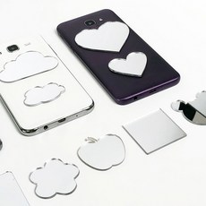 핸드폰거울 스티커 미니 다꾸 폰꾸 휴대폰 거울 미러, 큰구름, 미니아크릴거울/큰구름, 1개