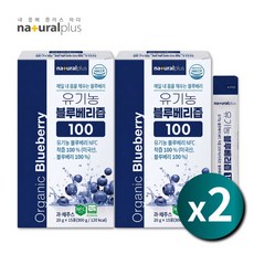 유기농 블루베리즙 스틱 짜먹는 블루베리 진액 블루배리 브루베리 NFC착즙 100%, 20g, 30개