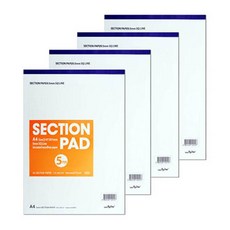 우진산업 1500 A4 5mm 방안책 21 x 29.7 cm, 흰색, 4개