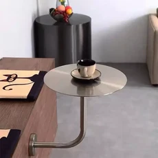 벽걸이 스테인레스 스틸 테이블 대한 원형 테이블에 밀크 현대 절약 카페 간단한 공간 작은, 35CM B