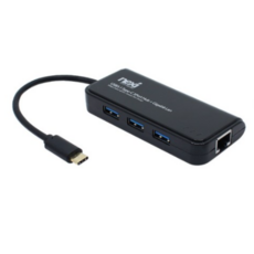넥시 USB3.1 C타입 3포트 허브 + 기가비트 랜카드 NX-UE313PL, BK 검정, 2개
