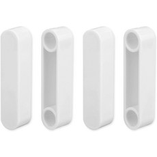 페니튜에 4pc 옷장 막대 끝 캡 흰색 플라스틱 와이어 선반 홀더 브래킷 기둥 커버 홈 의류 매장 액세서리 대여 지원, 4